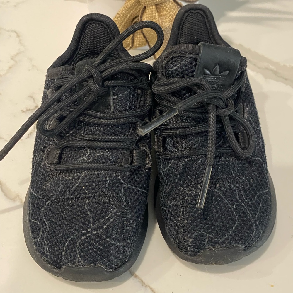 Adidas Kids Black Knit Sneakers